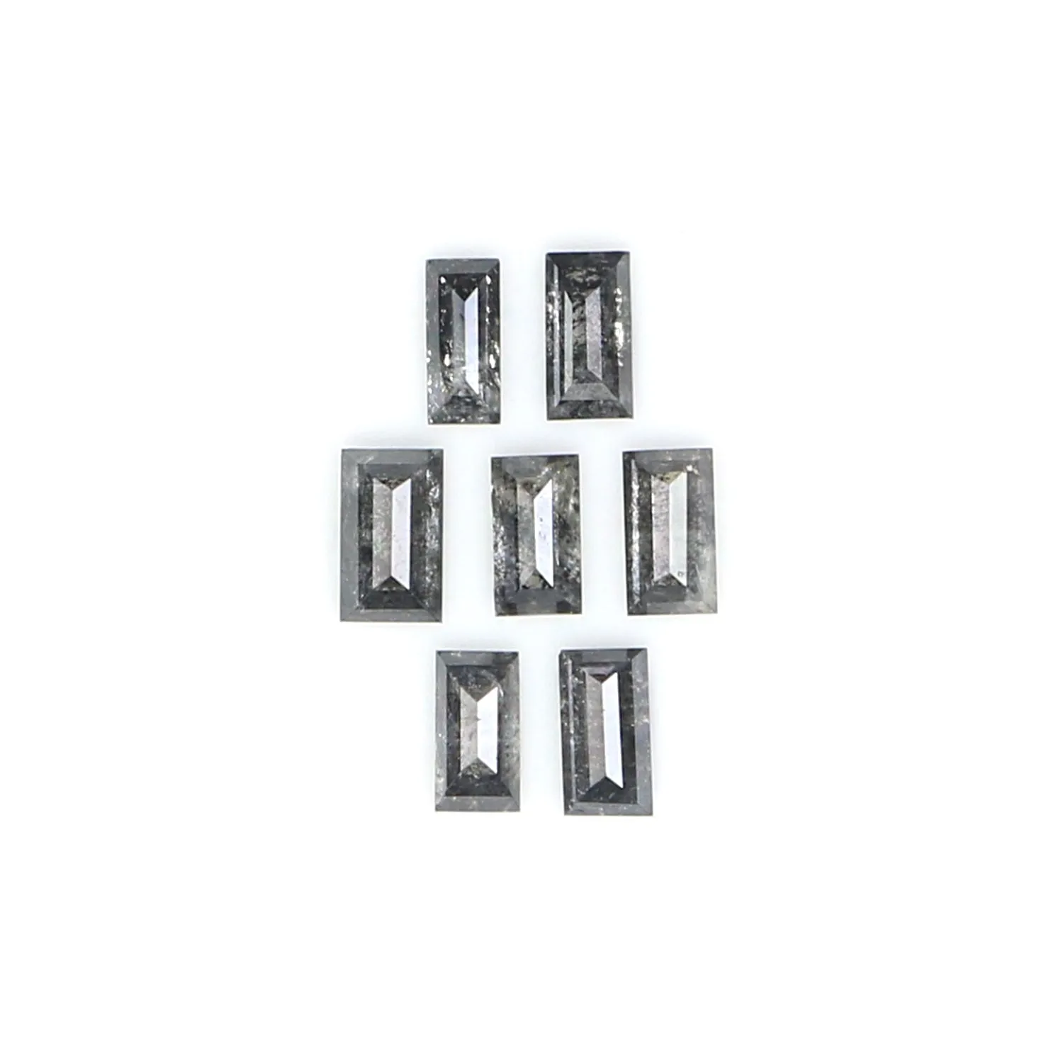 0.65 CT Natural Loose Baguette Diamond Salt And Pepper Baguette Diamond 3.65 MM Natural Loose Baguette Diamond Baguette Shape Di