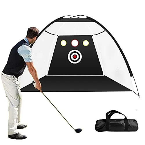 10 Foot Golf Practice Net with 3 Chipping Targets - Deluxe Golf Nets