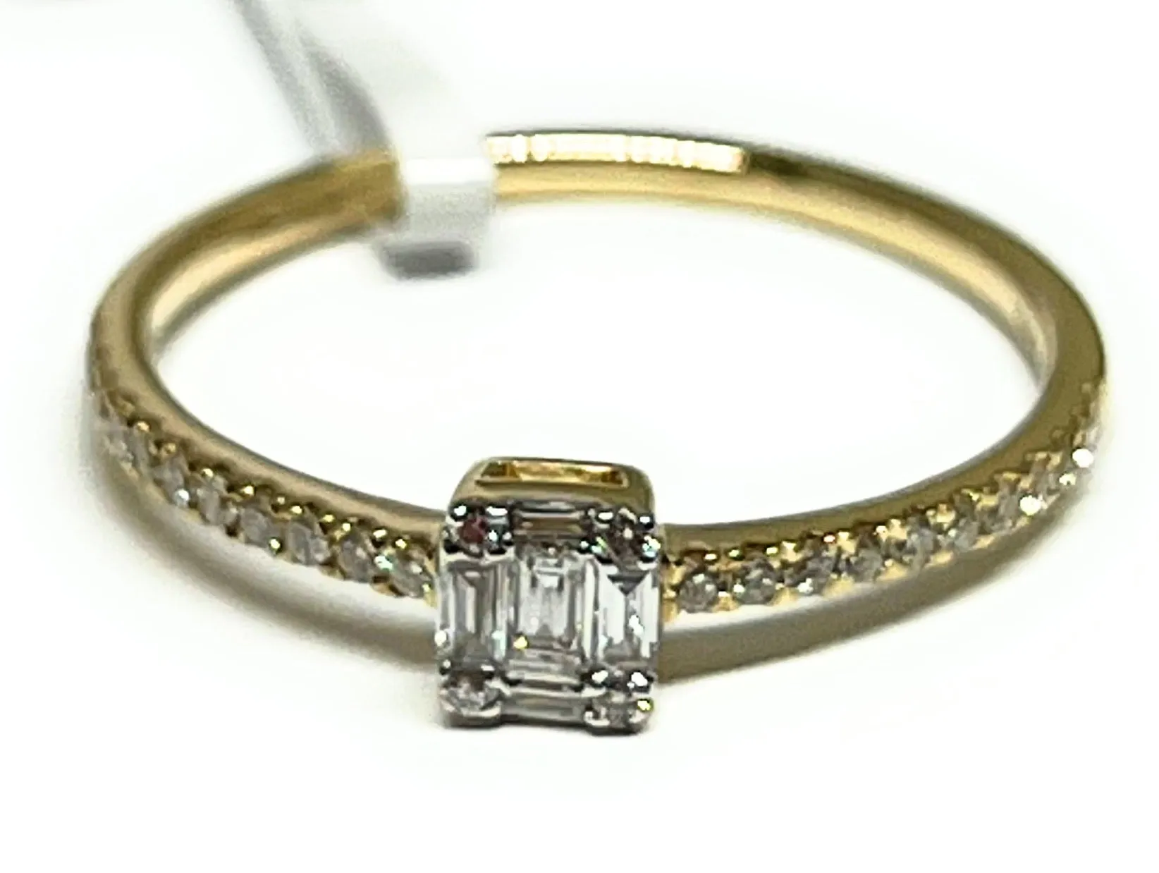 14k Solid Gold Squared Baguette Diamond Ring 0.24ct (FCD 13)