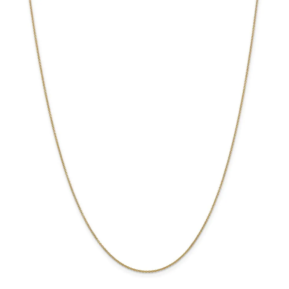 14k Yellow Gold Textured Flip Flop (6 x 22mm) Necklace