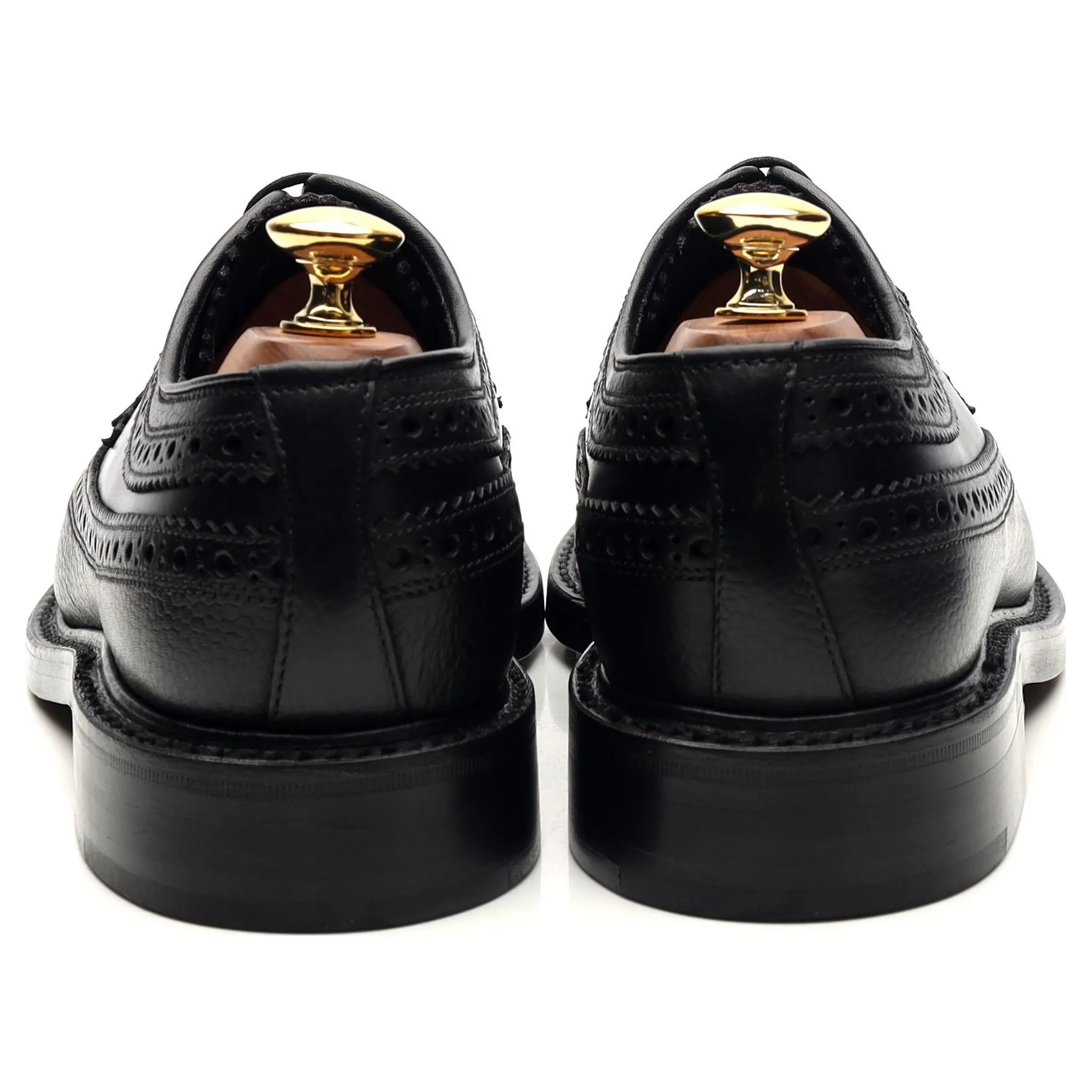 1880 'Taunton' Black Leather Derby Brogues UK 6 F