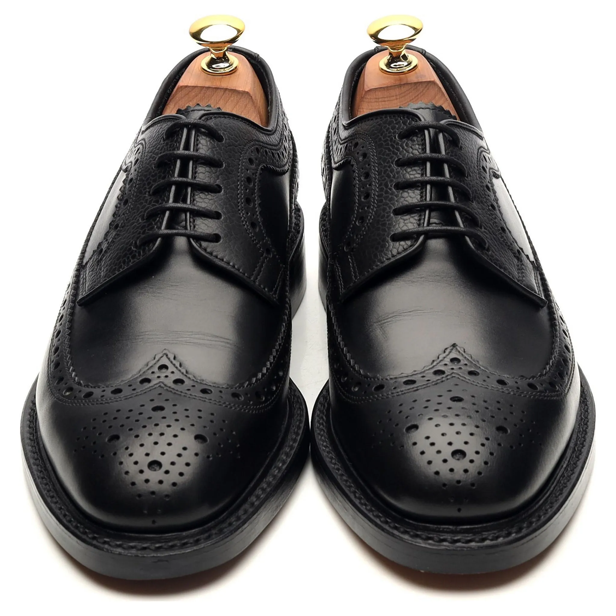 1880 'Taunton' Black Leather Derby Brogues UK 6 F