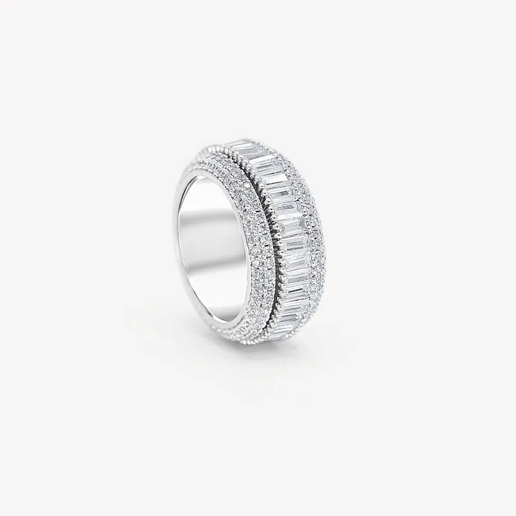 5 Layer Men's Baguette Ring