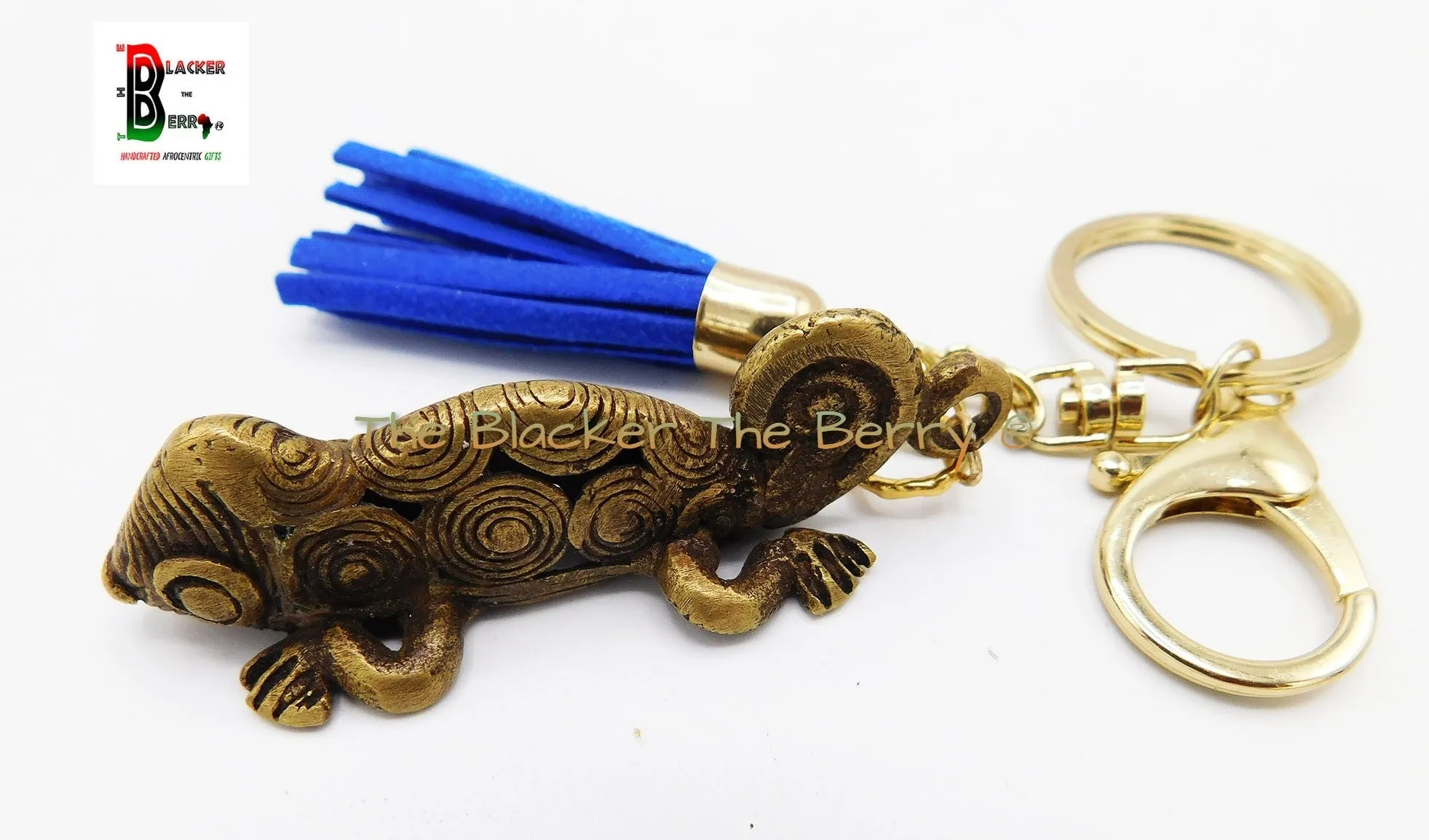 African Lizard Keychain Purse Charm Ethnic Afrocentric Unique Gift Ideas