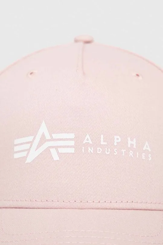 Alpha Industries cotton beanie orange color