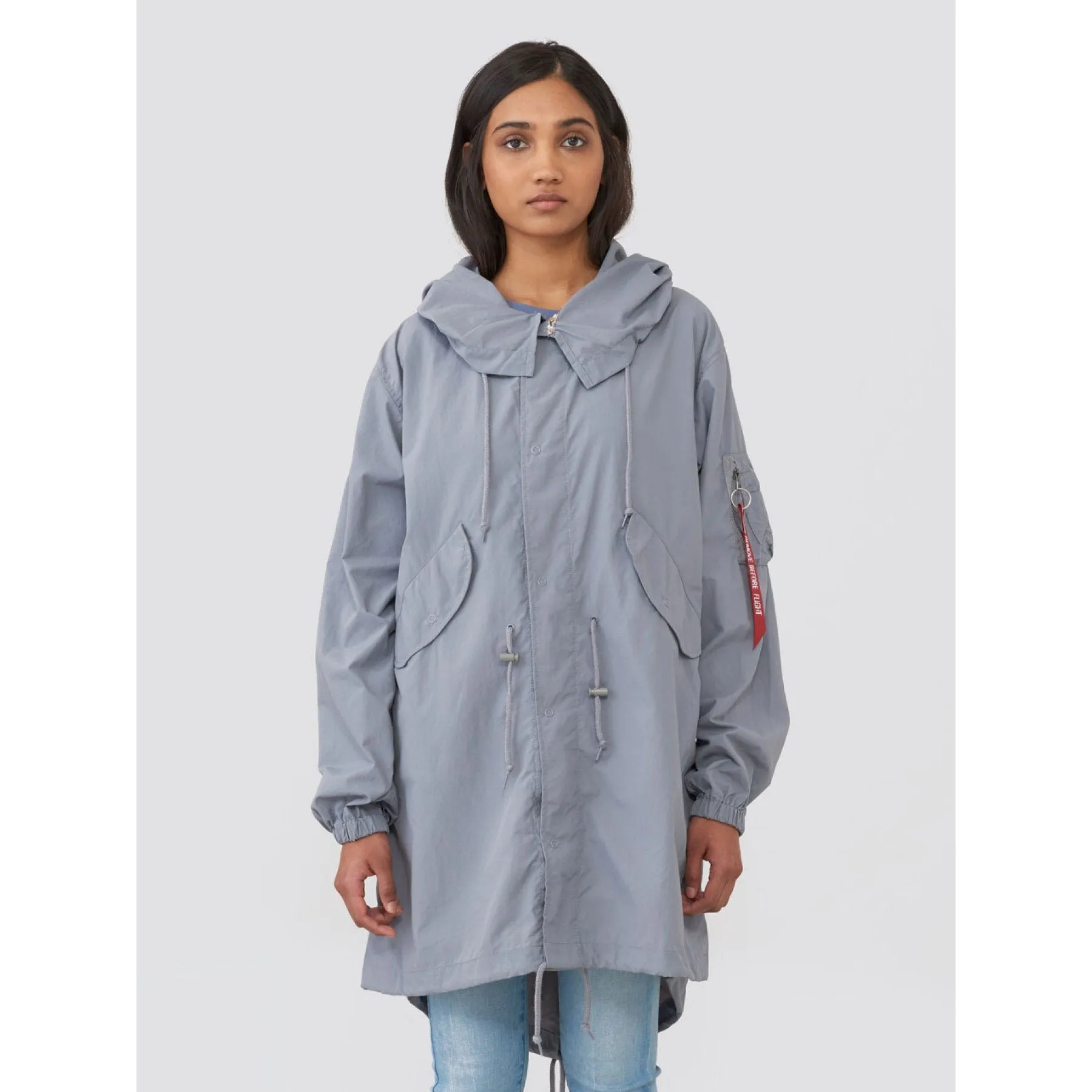 Alpha Industries Shell Fishtail Parka Cadet Grey Women WJS49000C1-053