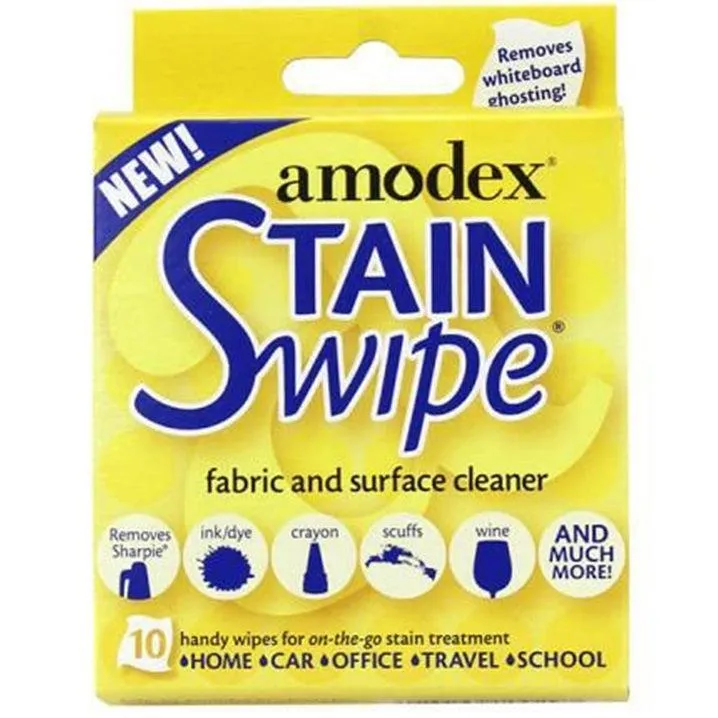 Amodex Stainwipes Surface Cleaner Handy Pack 10 Wipes