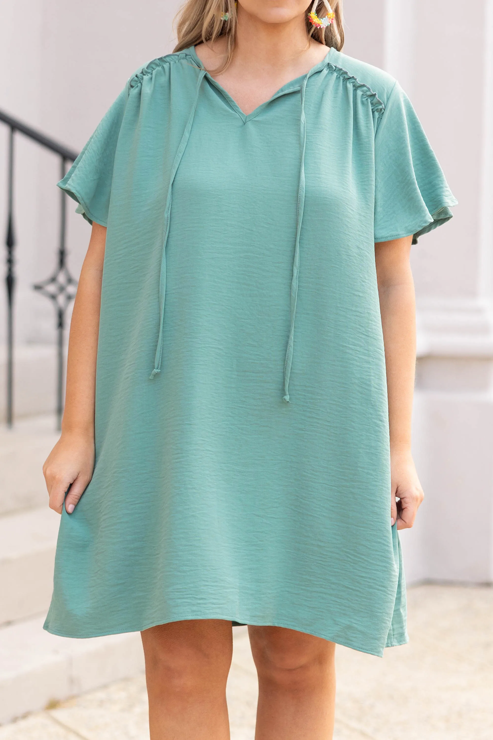 April Breezes Dress, Sage