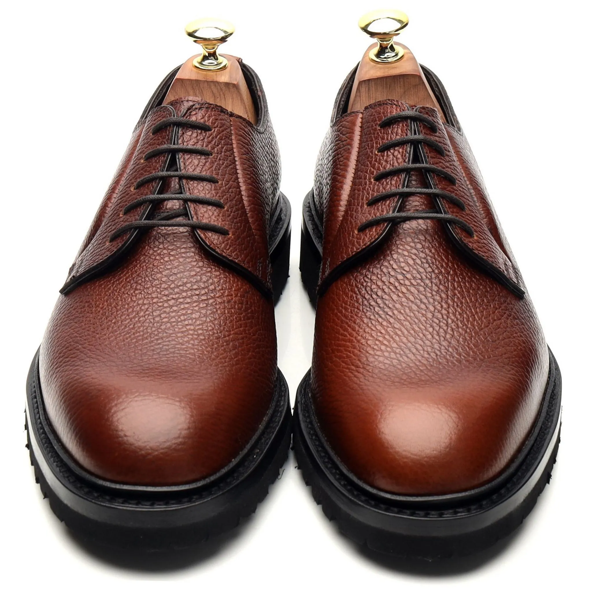 'Archie' Tan Brown Grain Leather Derby UK 6.5 - 9