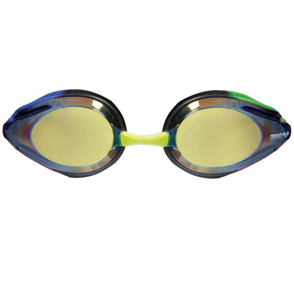 ARENA Adult Tracks Mirror Swimming Goggle (Blue/Blue/Green)