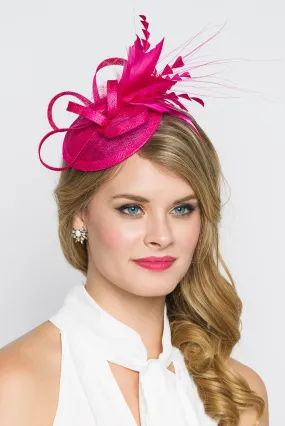 Arianna Fascinator - Fuchsia