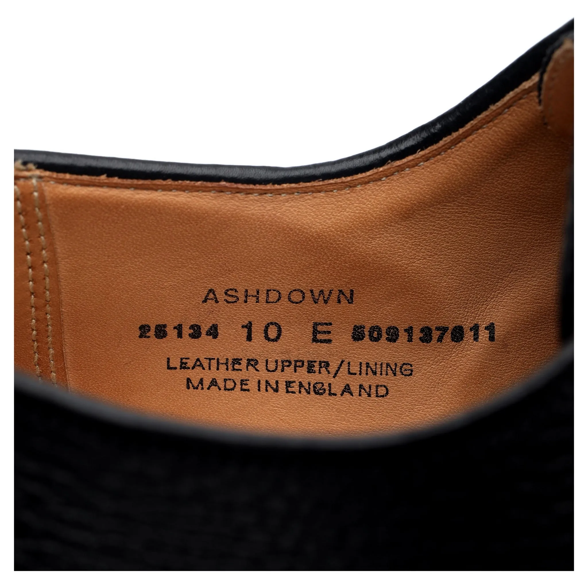 'Ashdown' Black Leather Derby UK 10 E