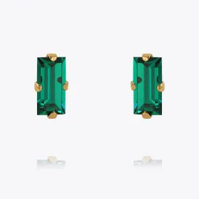 Baguette Earrings / Emerald