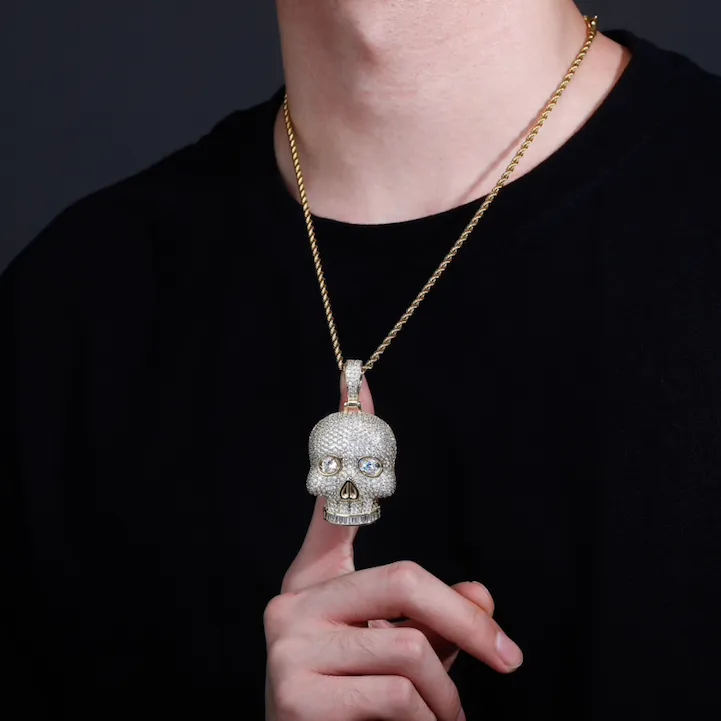 Baguette Skull Pendant