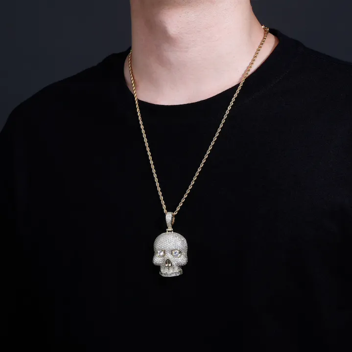 Baguette Skull Pendant