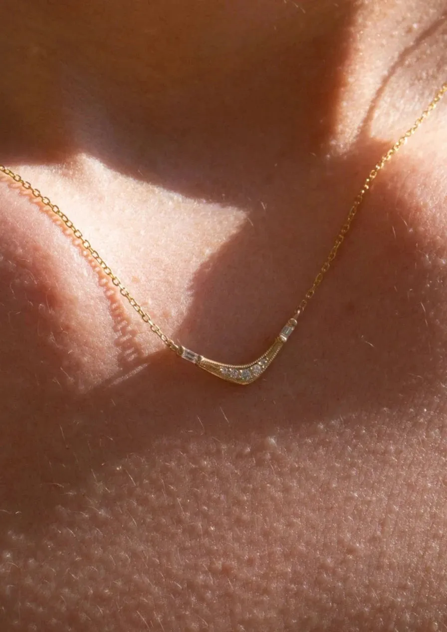 Baguette Wave Necklace