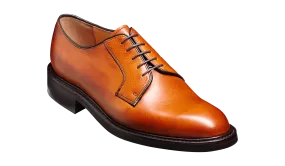 Barker Nairn Derby Grain Leather Shoe-  Cedar Grain