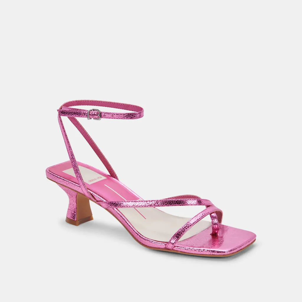 BAYLOR Heels Magenta Cracked Stella | Magenta Heeled Sandals– Dolce Vita 6814949146690