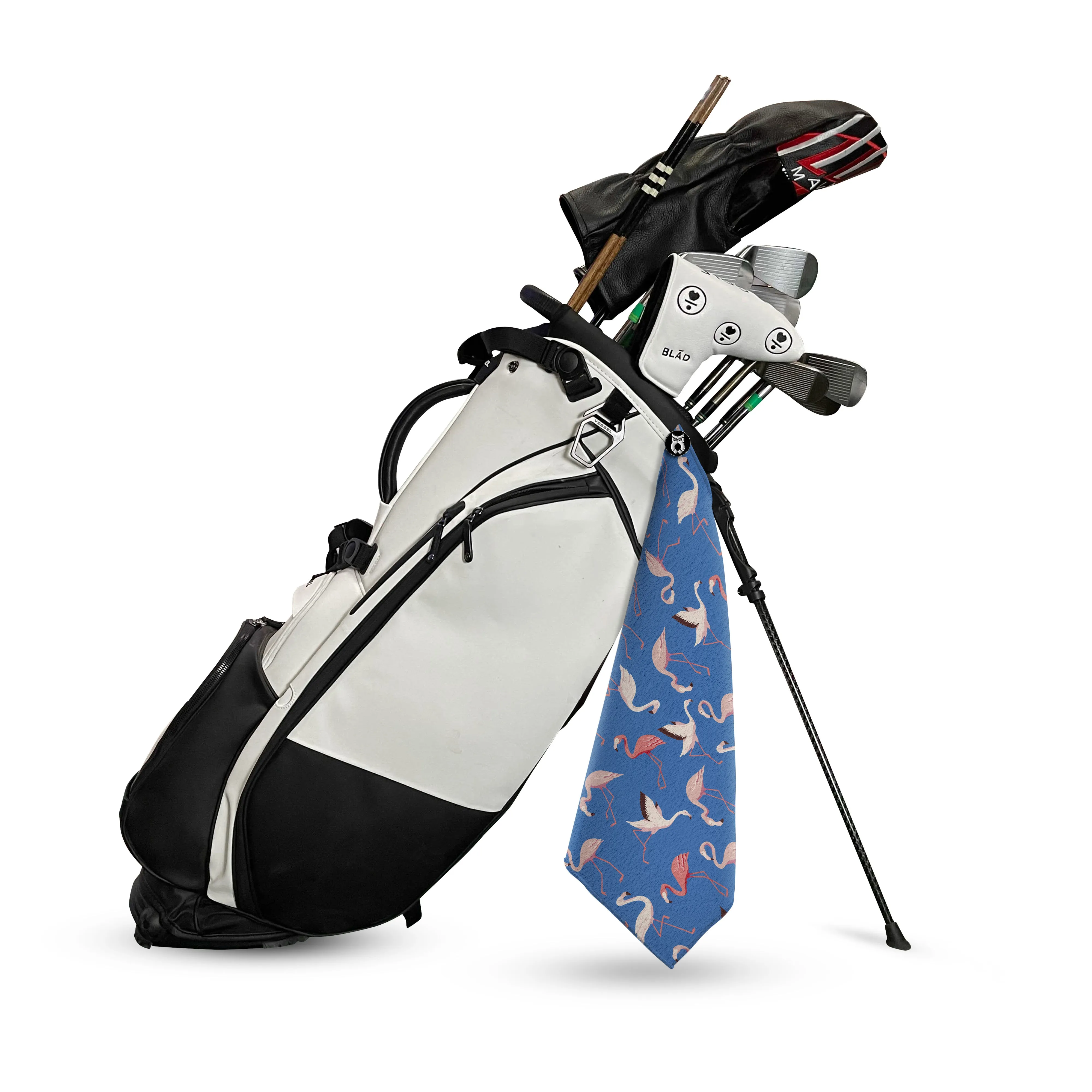 Blue Flamingo Golf Towel