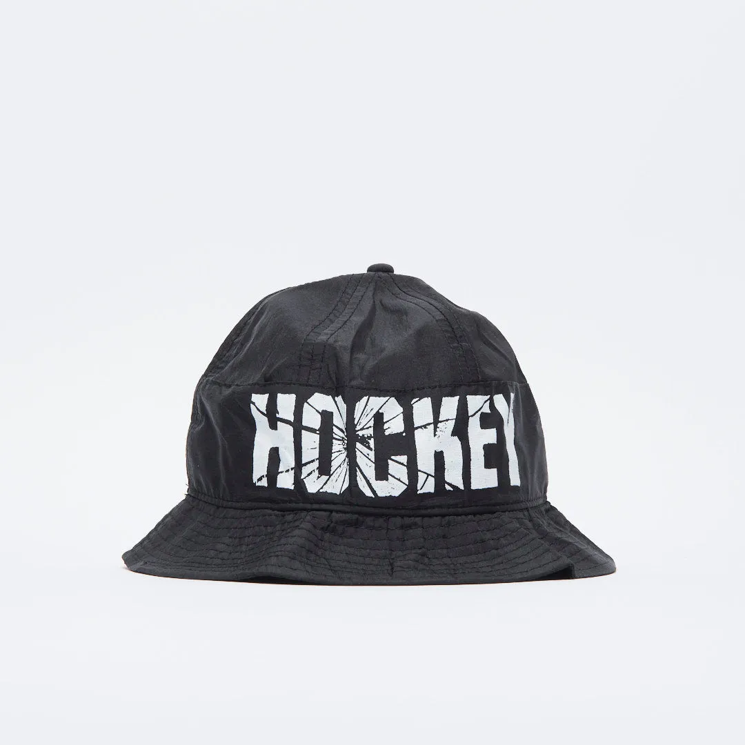 Bob Hockey Skateboards - Crinkle Bell Bucket Hat (Black/White)