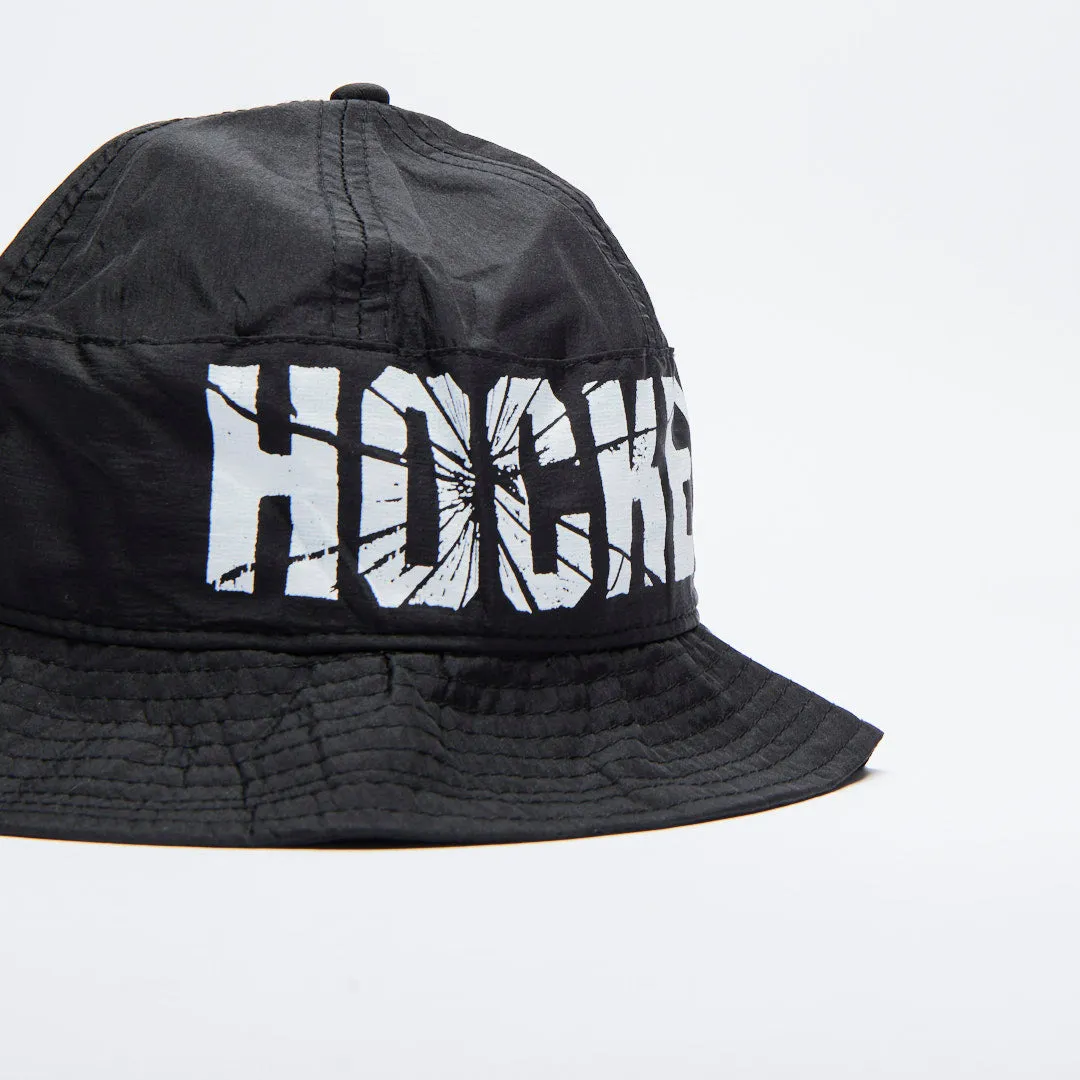 Bob Hockey Skateboards - Crinkle Bell Bucket Hat (Black/White)