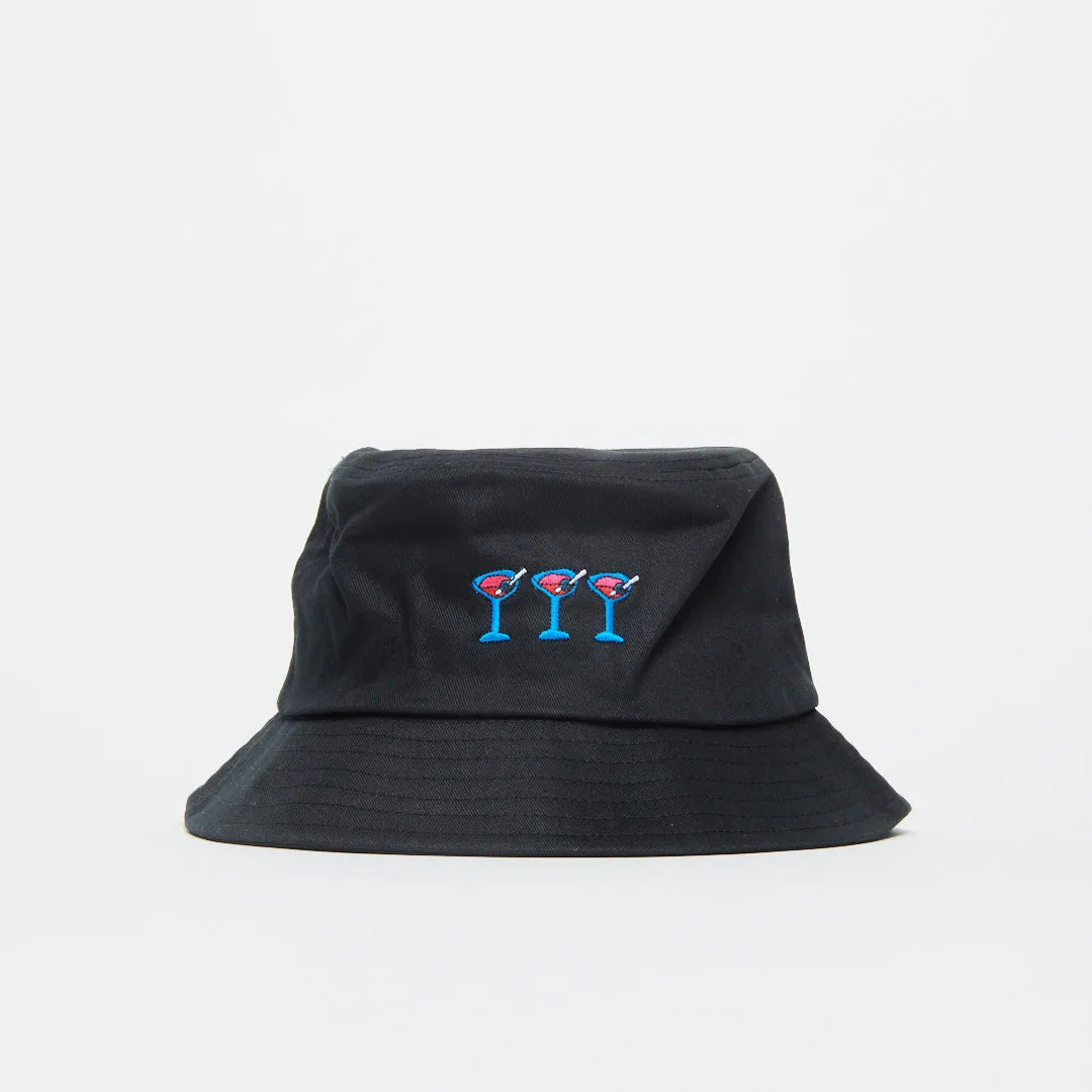 Bob Tired Skateboards - Dirty Martini Washed Bucket Cap (Black)