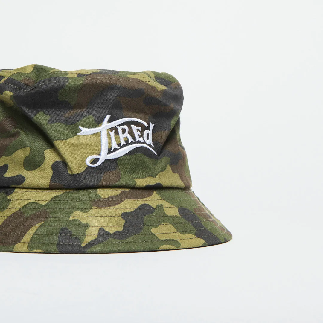 Bob Tired Skateboards - Dirty Martini Washed Bucket Cap (Camo)