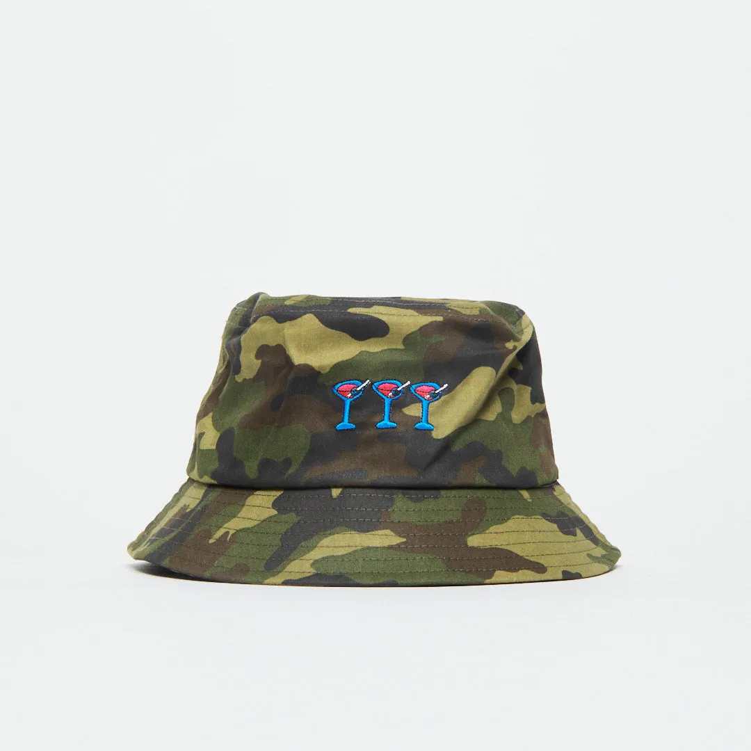 Bob Tired Skateboards - Dirty Martini Washed Bucket Cap (Camo)