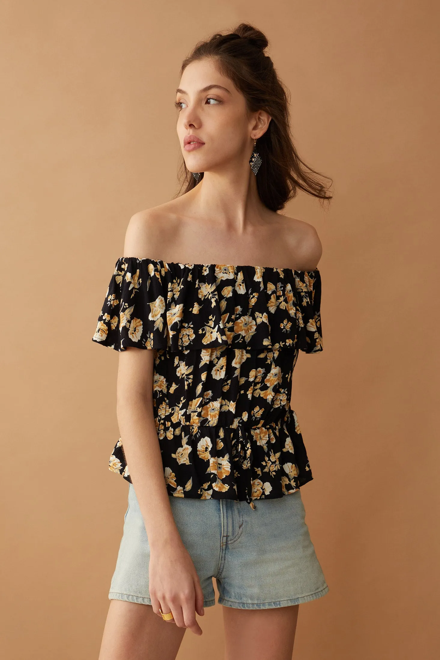 Bohera Aveline Flounce Off-Shoulder Top