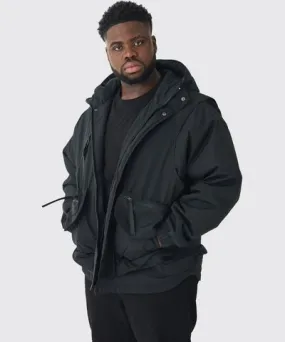 boohoo Mens Plus Hooded Utility Tech Parka Jacket