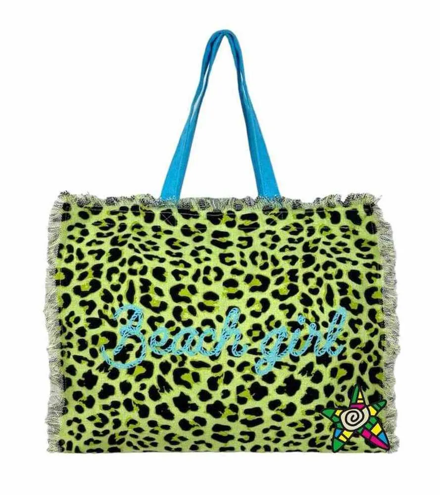 Borsa Mare Con Chiusura Lampo 48x38x16cm Cotone Canvas 100% Borsa da Spiaggia Spiaggia