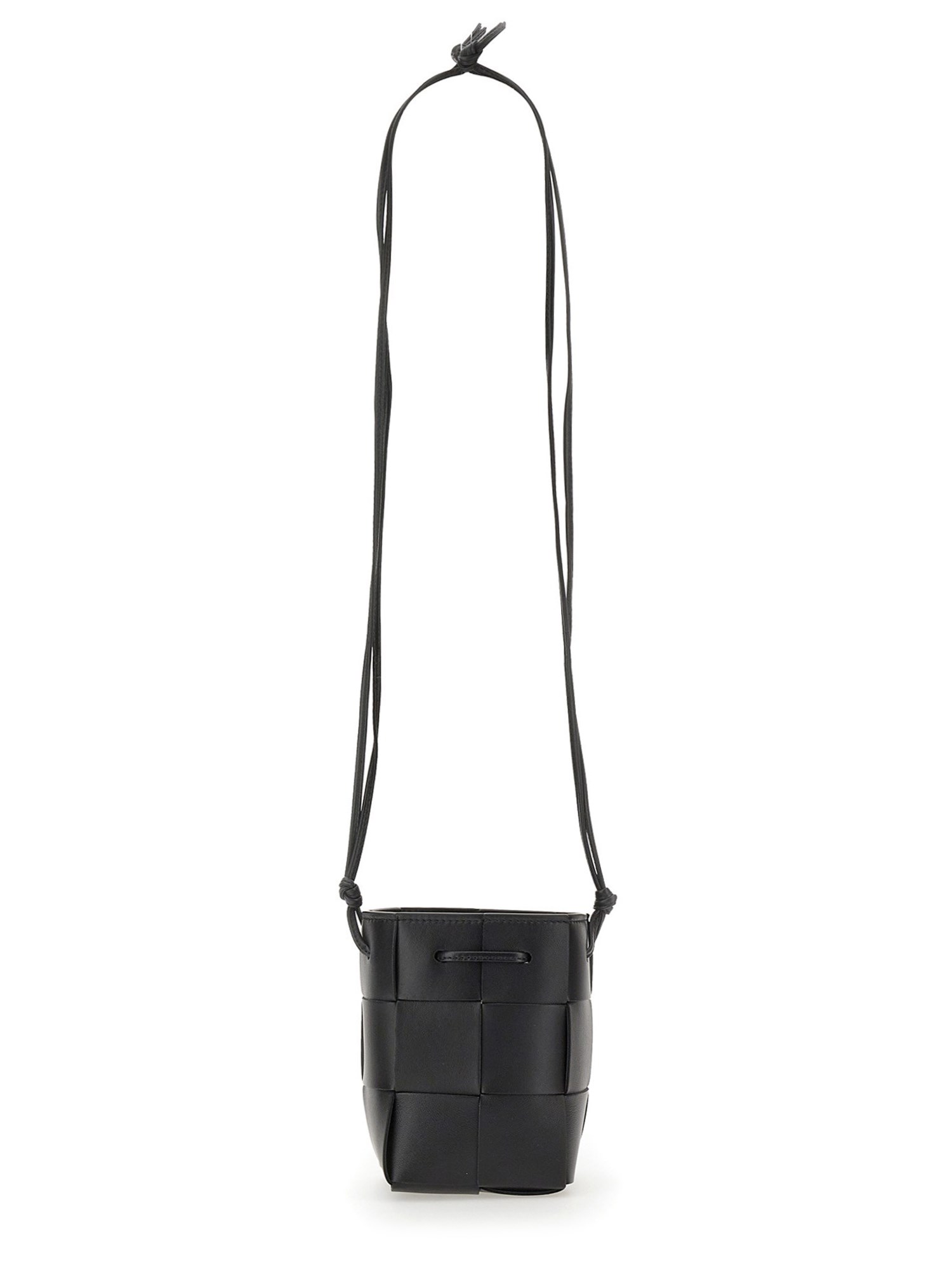 BOTTEGA VENETA    MINI CASSETTE LEATHER BUCKET BAG