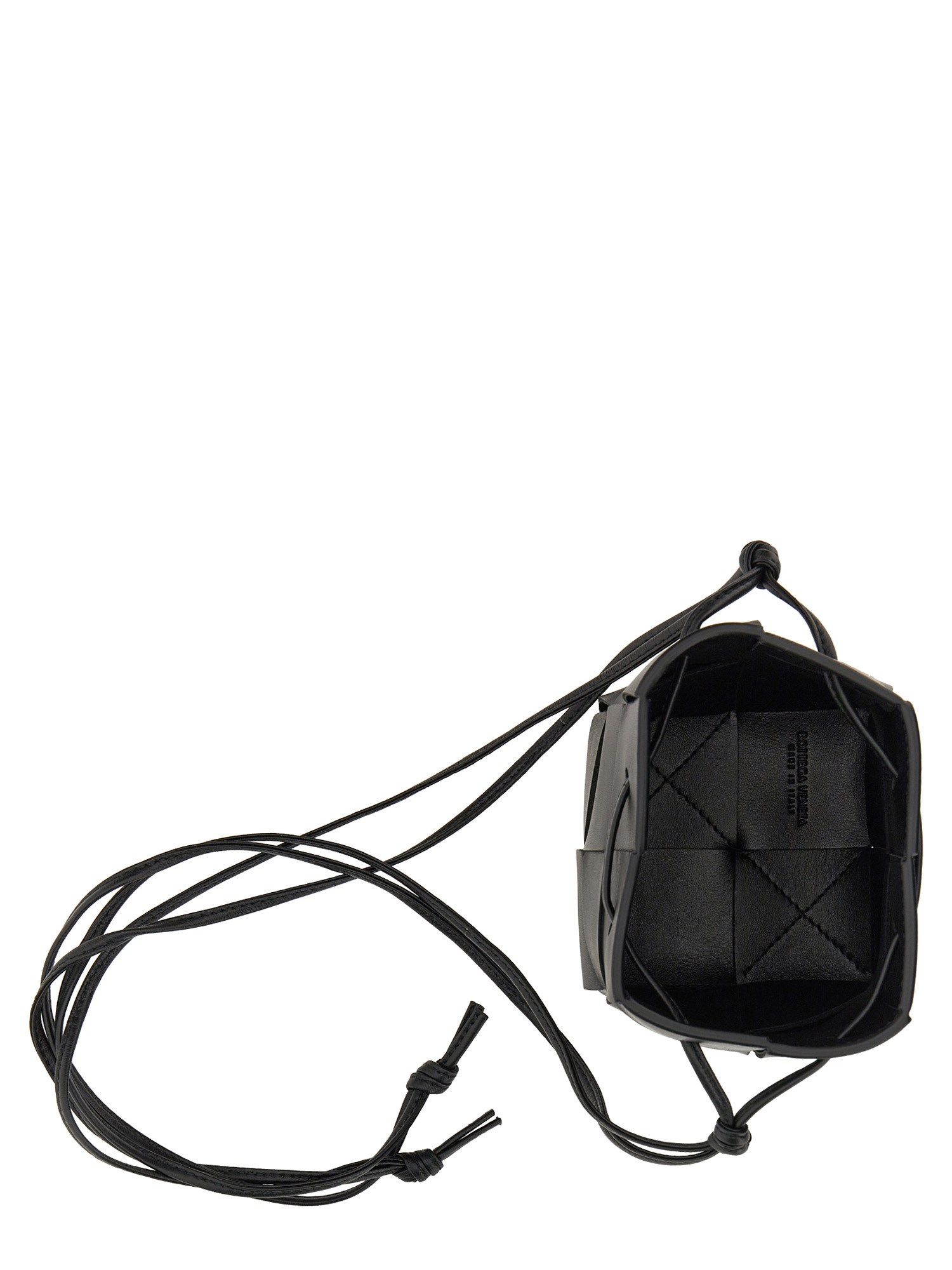 BOTTEGA VENETA    MINI CASSETTE LEATHER BUCKET BAG