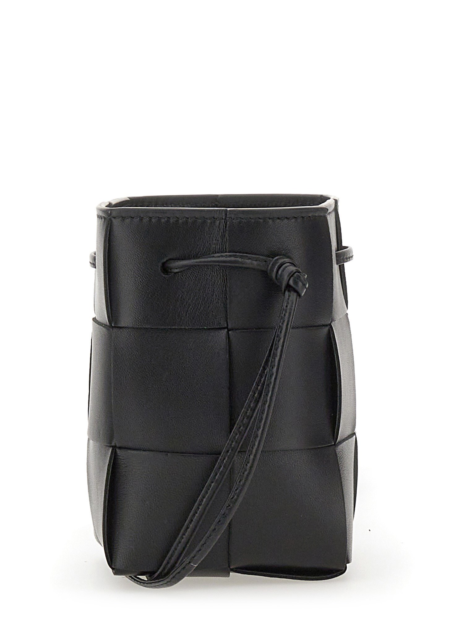 BOTTEGA VENETA    MINI CASSETTE LEATHER BUCKET BAG