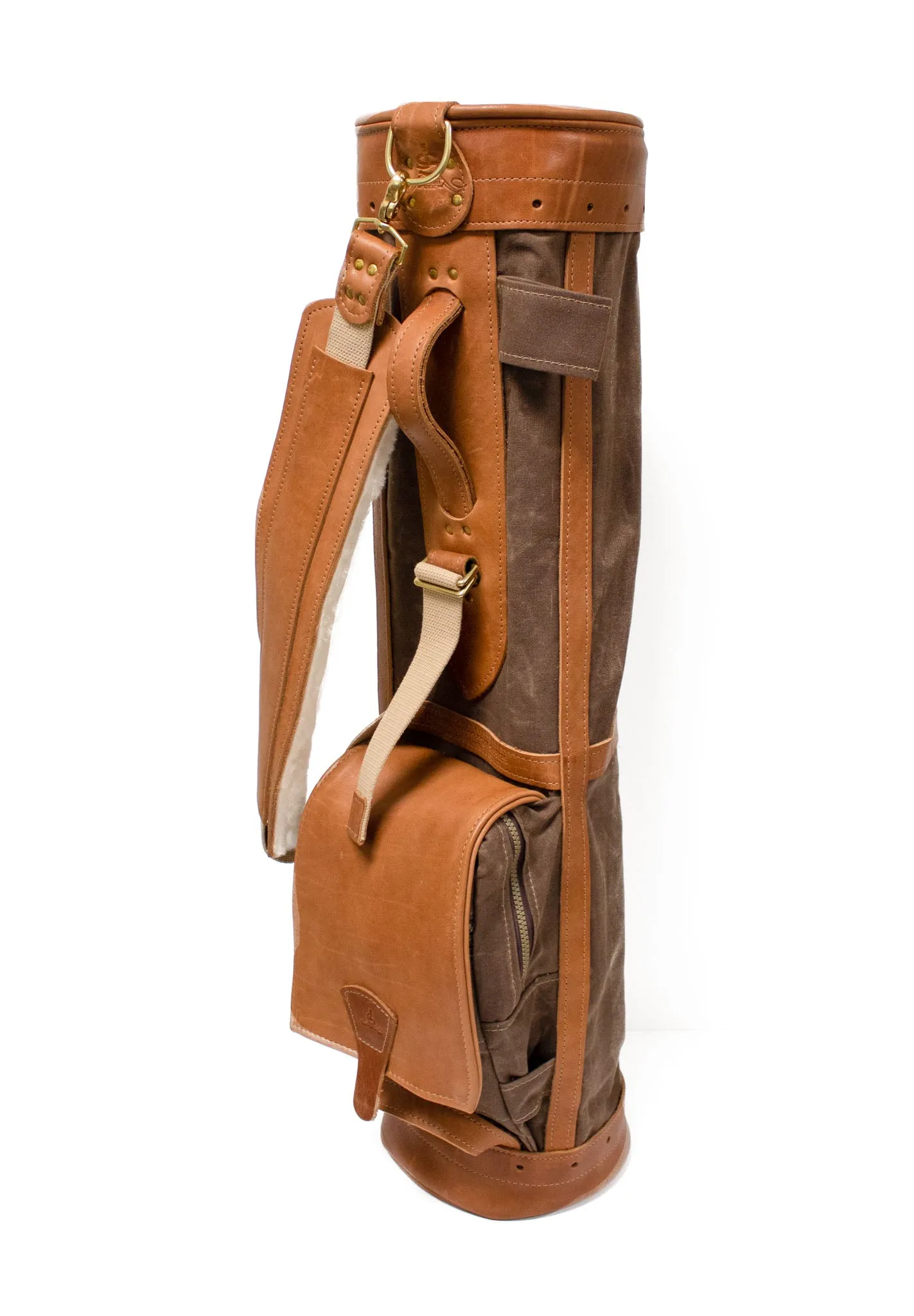 Bourbon Sunday Style Golf Bag with Leather Pocket Flap