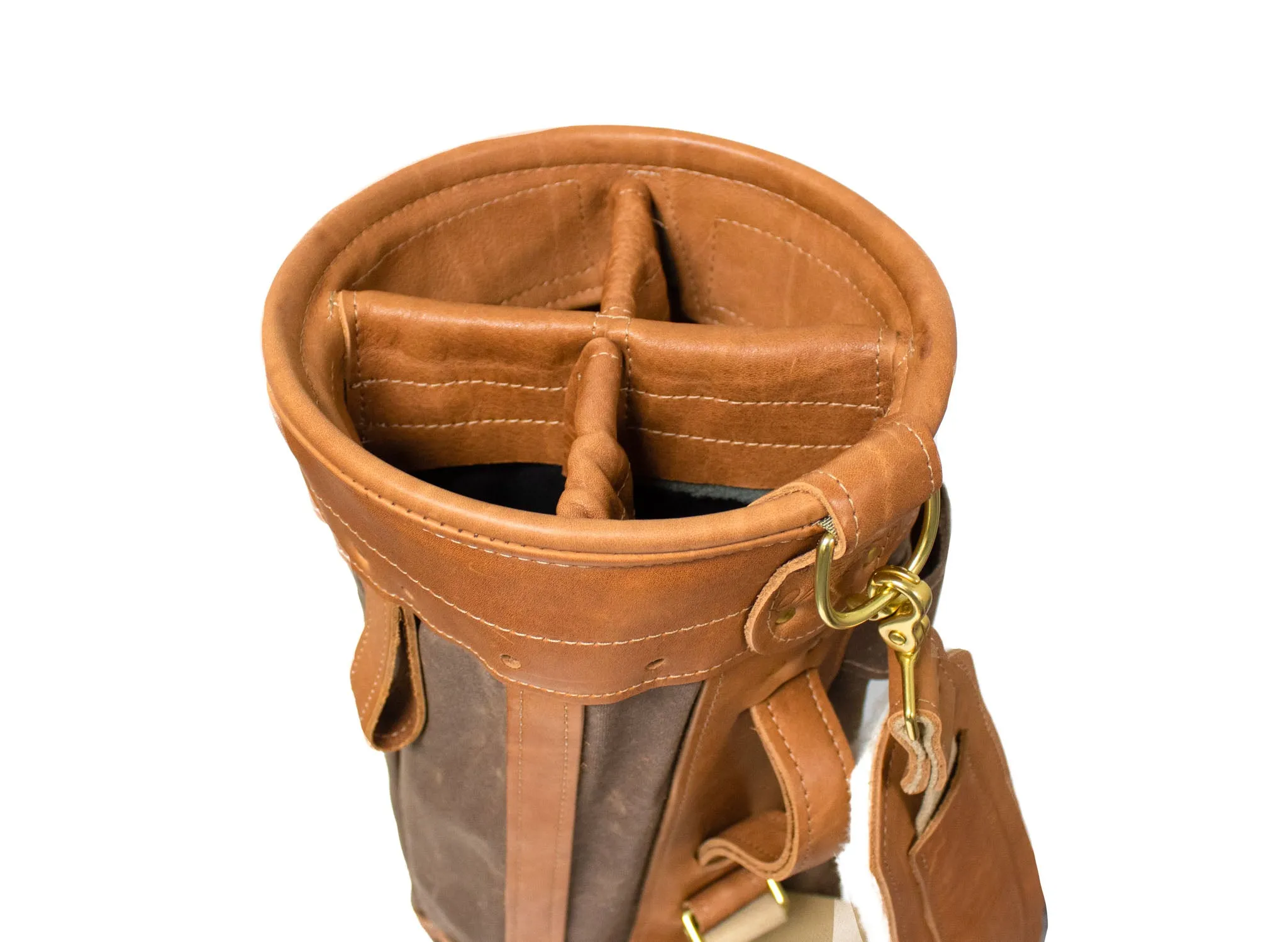 Bourbon Sunday Style Golf Bag with Leather Pocket Flap