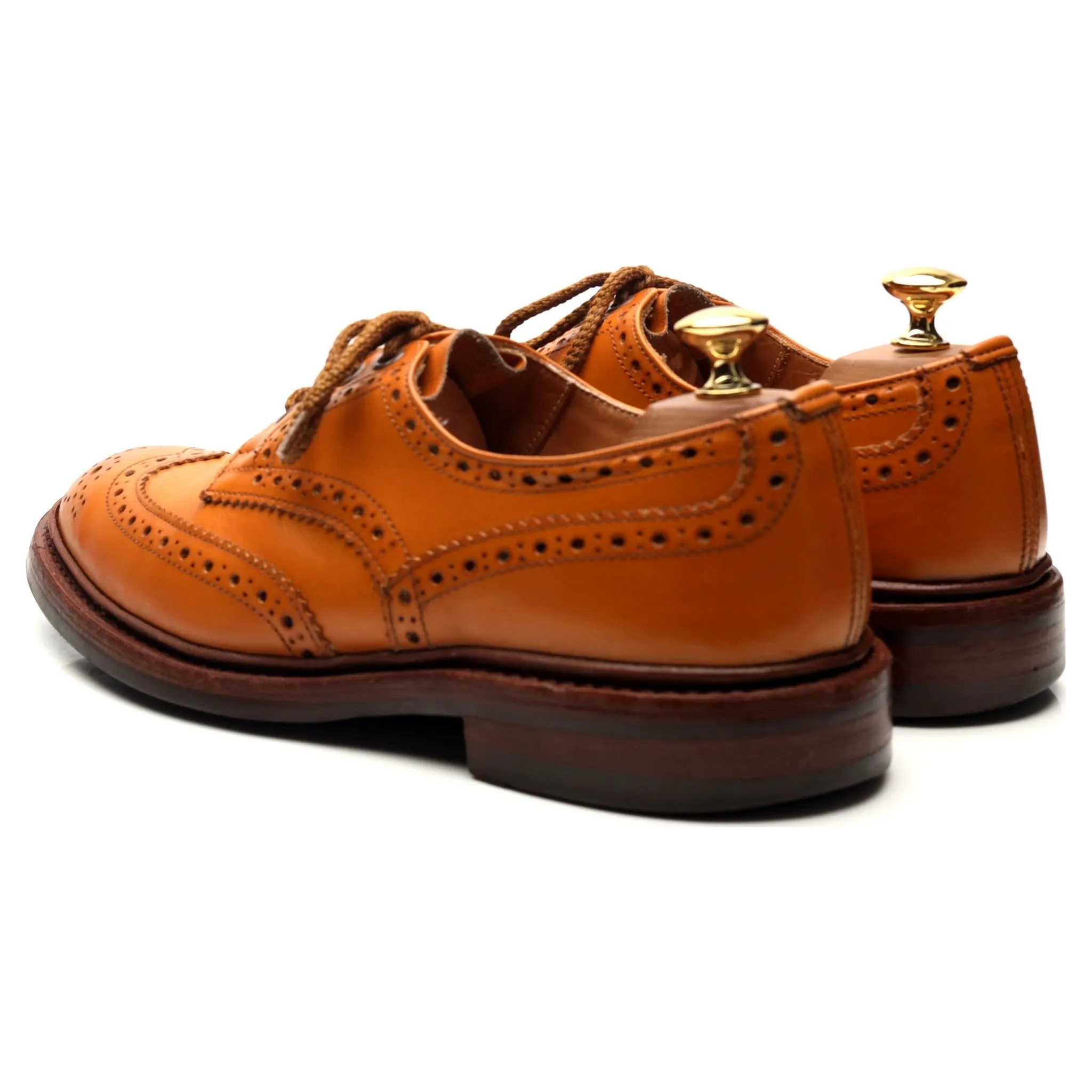 'Bourton' Tan Brown Leather Derby Brogues UK 6.5