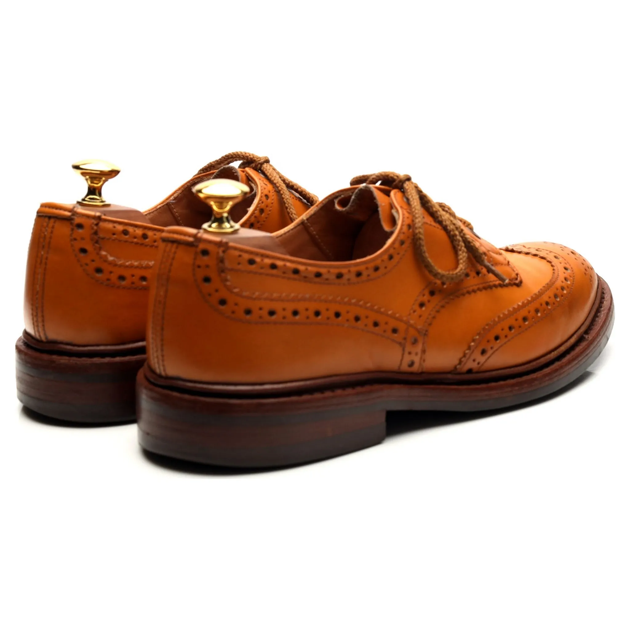 'Bourton' Tan Brown Leather Derby Brogues UK 6.5