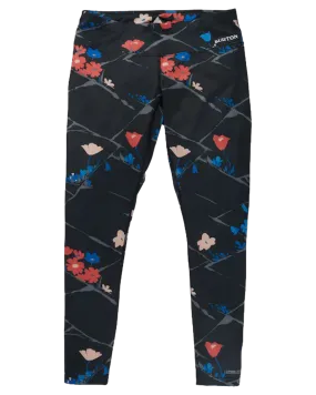 Burton Lightweight X Pant Women's - True Black/Landscape Floral | Thermals - Women's | Snow Skiers Warehouse