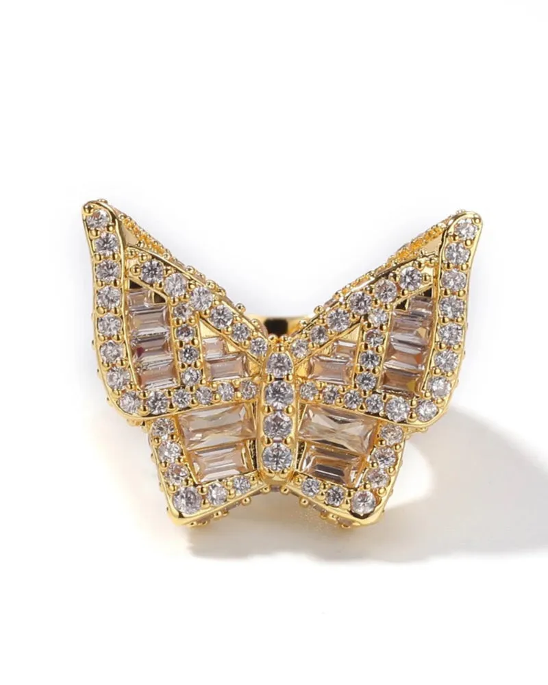 Butterfly Baguette Ring