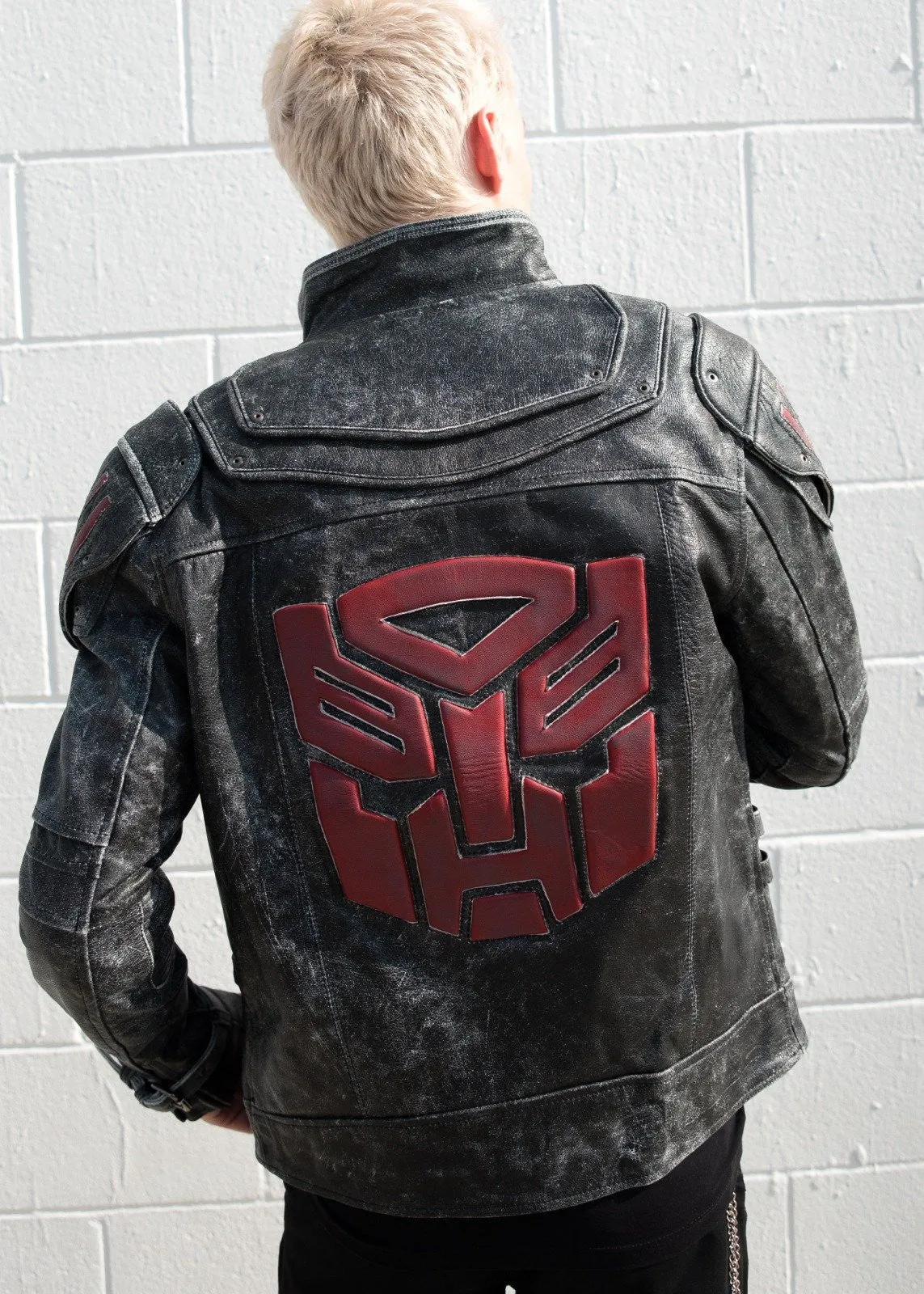 Buy Mens Transformers Autobot Shield Leather Jacket | LucaJackets