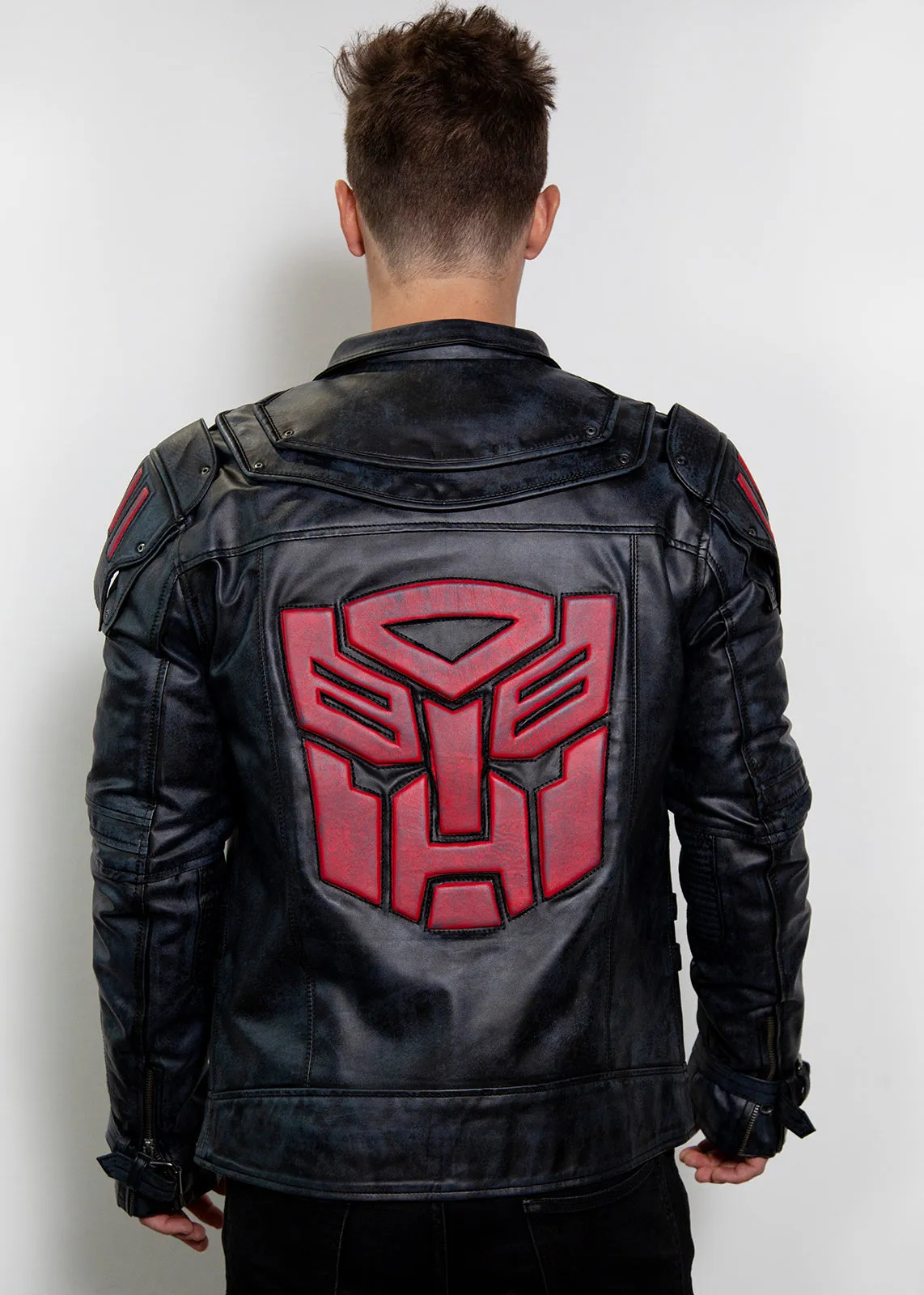 Buy Mens Transformers Autobot Shield Leather Jacket | LucaJackets