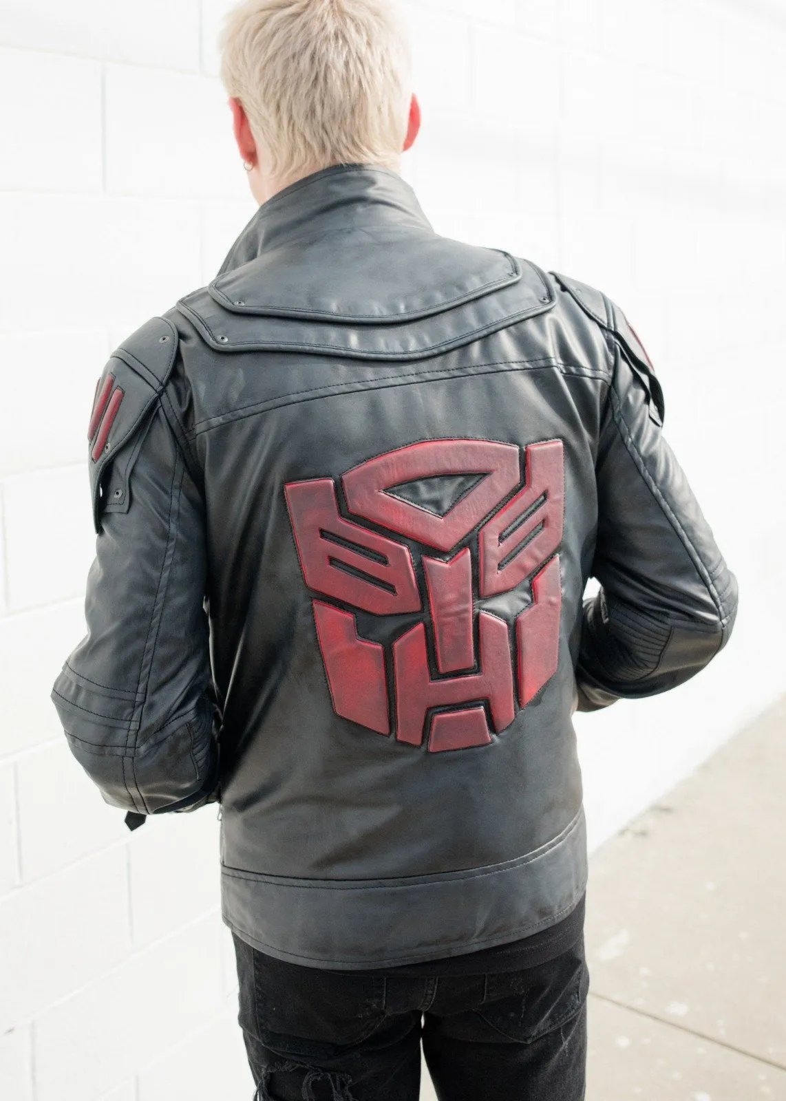 Buy Mens Transformers Autobot Shield Leather Jacket | LucaJackets