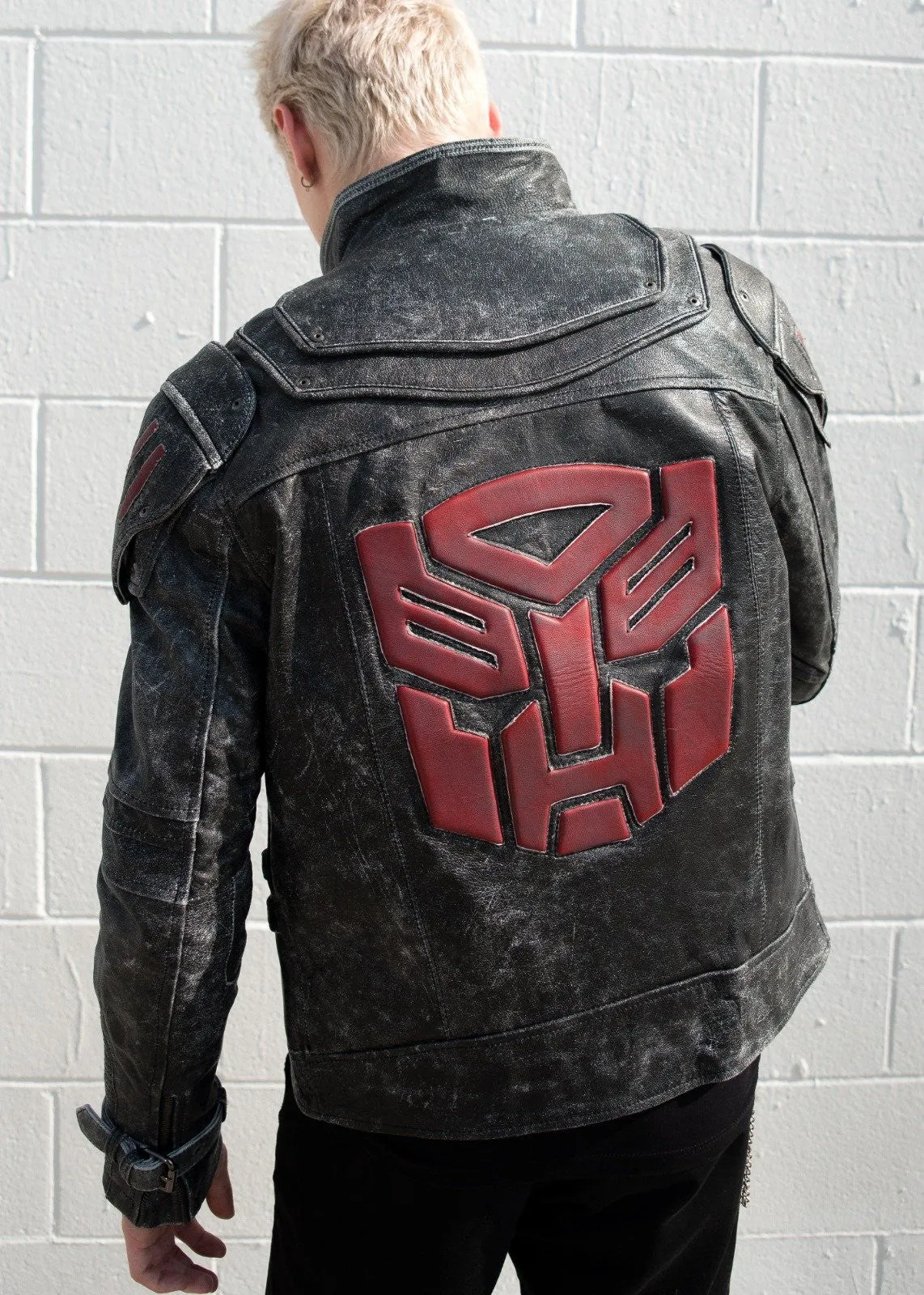 Buy Mens Transformers Autobot Shield Leather Jacket | LucaJackets