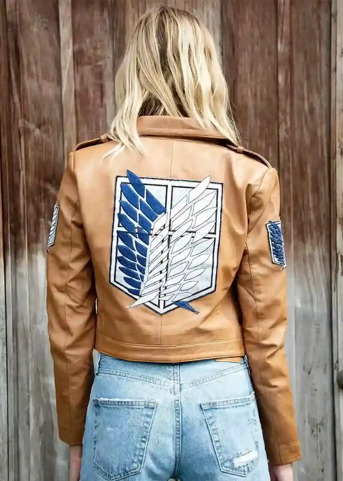 Buy Womens Attack on Titan Brown Leather Jacket | LucaJackets