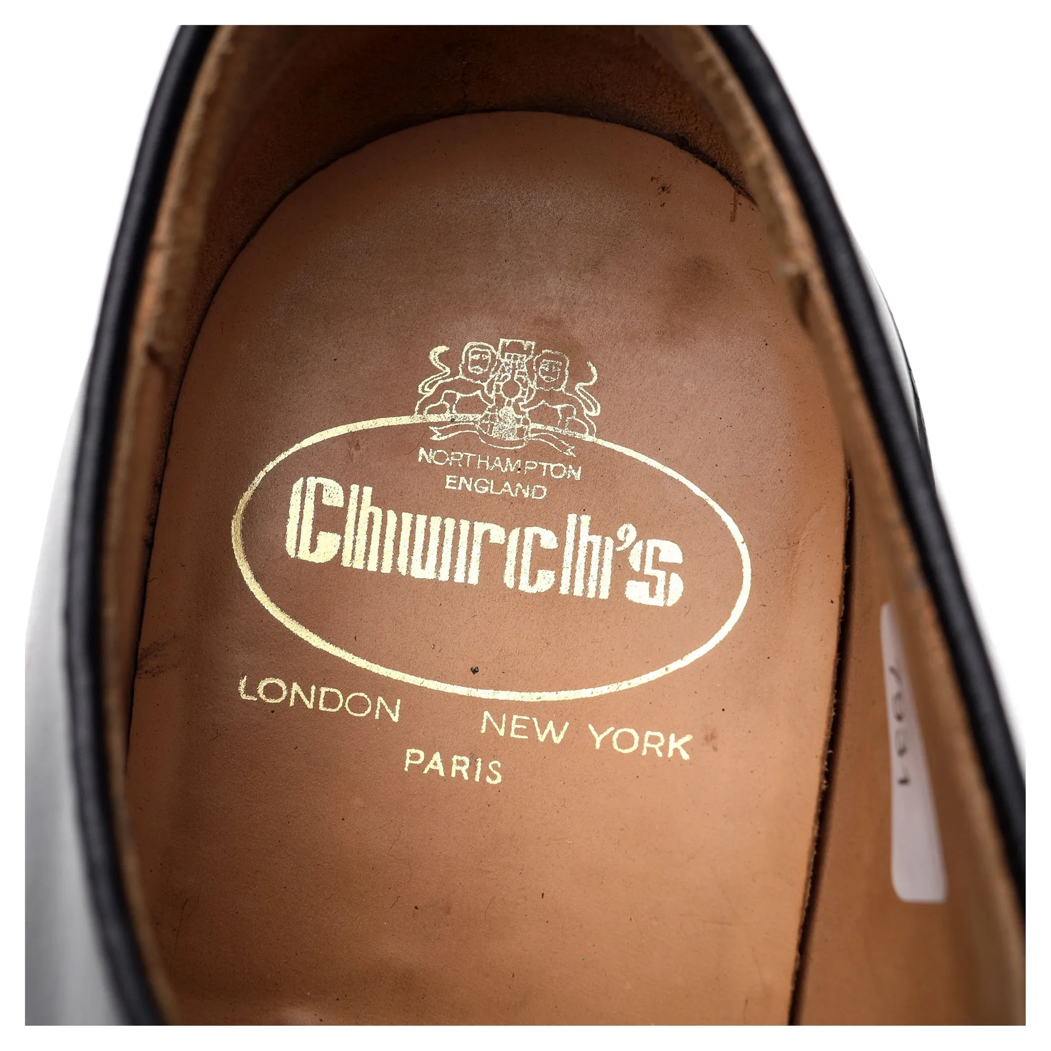 'Chapel' Black Leather Derby UK 8.5 F