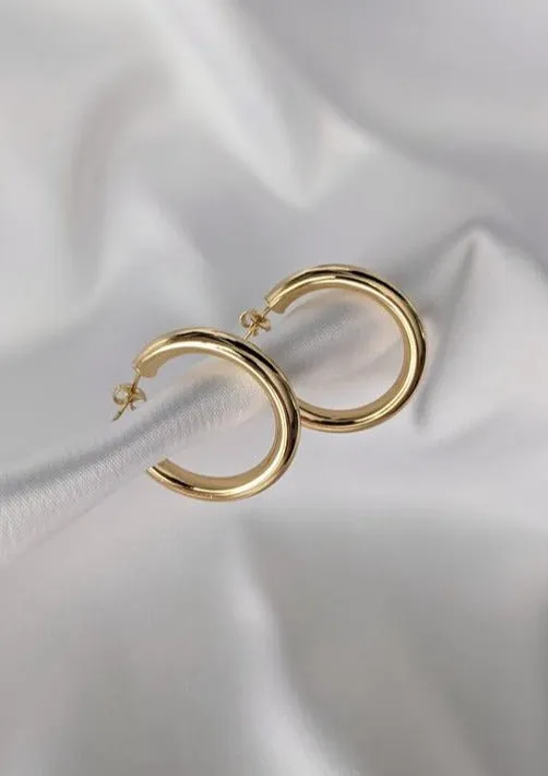 Chunky Gold Hoops by Layer the Love