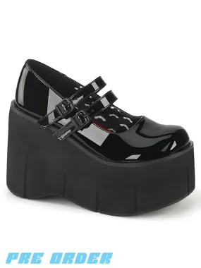 DEMONIA KERA-08 PLATFORM MARYJANES - PATENT BLACK  PRE ORDER 