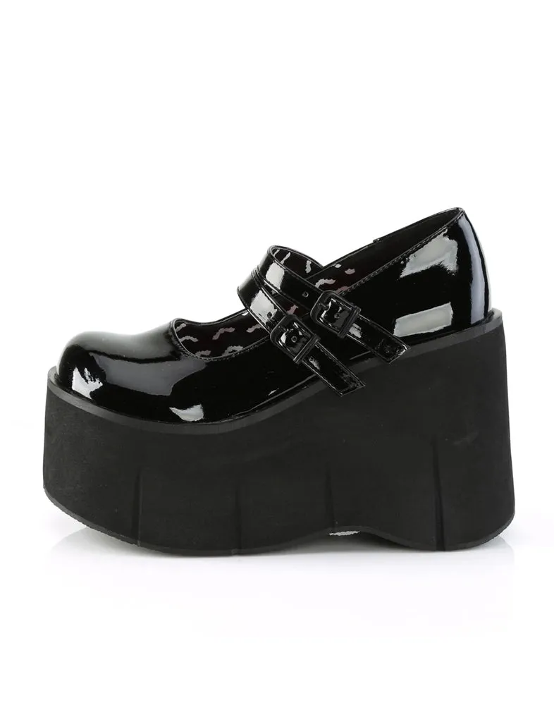 DEMONIA KERA-08 PLATFORM MARYJANES - PATENT BLACK  PRE ORDER 