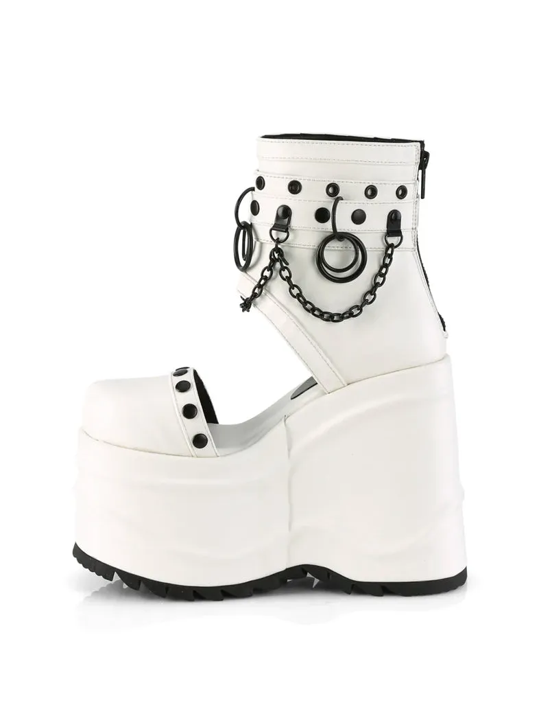 DEMONIA WAVE-22 - WHITE VEGAN LEATHER  PRE ORDER 